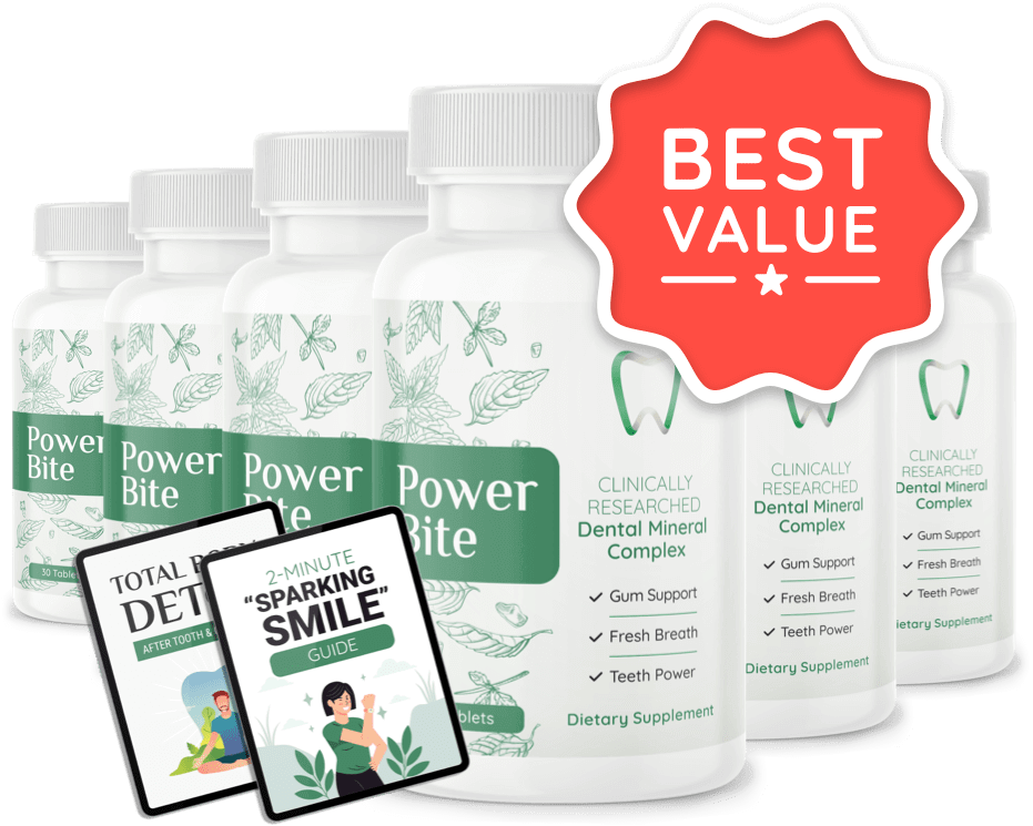 Experience the benefits of PowerBite for teeth and gum health.